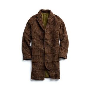 Todd Snyder Glen Plaid Boucle Italian Wool Topcoat